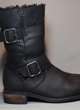 Уггі Urban ugg australia leather чоботи черевики зимові жіночі овчина цигейка оригінал 37р/23см