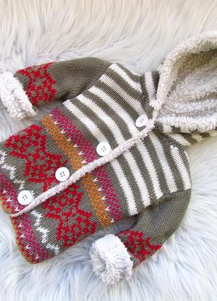 Стильний теплий бомбер кофта реглан светр з капюшоном dirkje худі новорічний светр