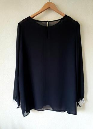 Новая черная блуза с белым воротничком george8 фото