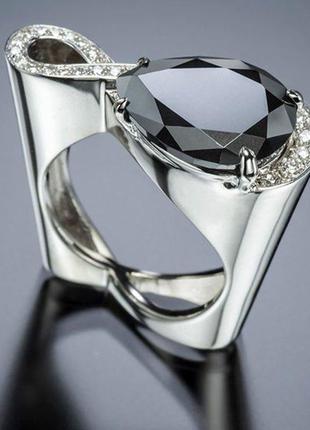 Необычное позолоченное кольцо с камнем, новое! арт. 5139