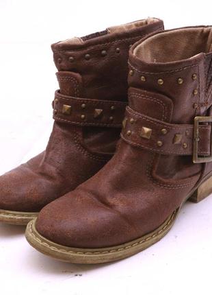 Monsoon children кожаные ботинки коричневые 23 см