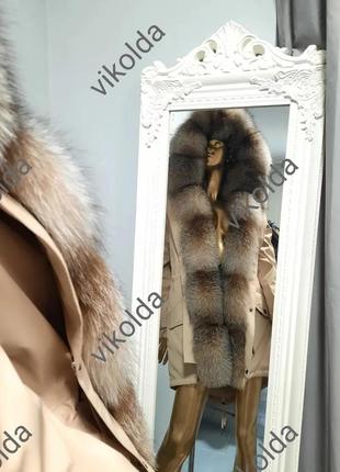 Женская зимняя куртка парка с меховым капюшоном с 44 по 583 фото