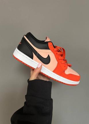 Кроссовки nike air jordan 1 low retro “orange/ black”4 фото