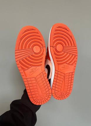 Кроссовки nike air jordan 1 low retro “orange/ black”8 фото