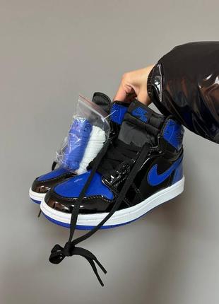 Кросівки nike air jordan retro 1 “patent royal blue”