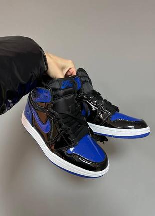 Кроссовки nike air jordan retro 1 “patent royal blue”2 фото