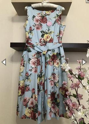 Шикарное летнее платье с цветами, joules