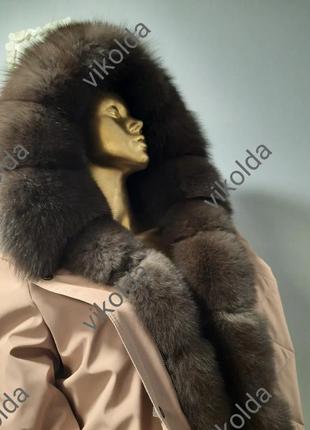 Женская зимняя куртка парка с меховым капюшоном с 44 по 585 фото