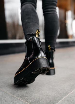 🌺dr martens chelsea black🌺женские зимние чёрные сапоги/ботинки мартинс челсиа зима мех9 фото