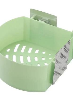 Полиця кутова для ванної corner storage rack  ⁇  пластикова настінна полиця у ванну кімнату3 фото