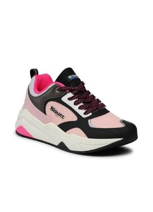 Яркие женские кроссовки на высокой подошве blauerusa 🇺🇸 s1taylor01/mes pink/black 37-38 размер1 фото