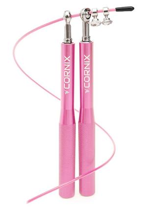 Скакалка скоростная для кроссфита cornix speed rope xr-0155 pink poland