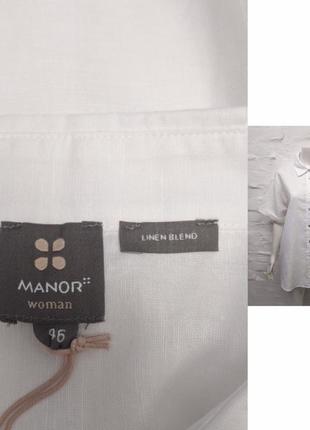 Manor лаконичная рубашка из льна с хлопком2 фото
