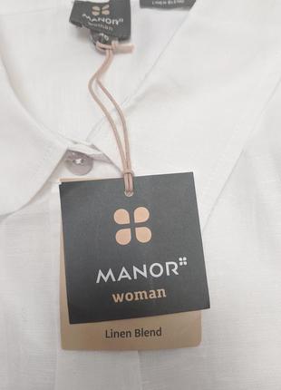 Manor лаконичная рубашка из льна с хлопком5 фото