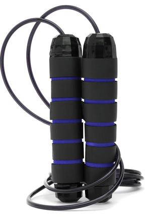 Скакалка скоростная для кроссфита cornix speed rope classic xr-0147 black/blue poland