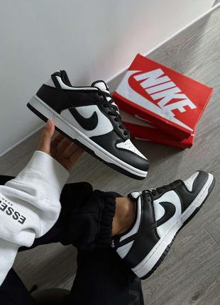 Кроссовки nike dunk low retro white black