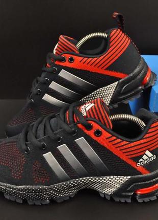 Подростковые кроссовки adidas marathon 36-41р синие с красным3 фото