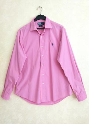 100% гладка бавовна рожева сорочка polo чоловіча брендова сорочка
