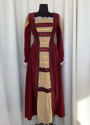 Средневековая дама королева принцесса ренессанс платье карнавальное1 фото