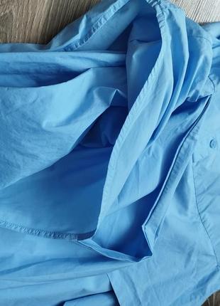 Блакитна сукня сорочка8 фото