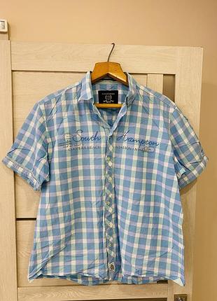 Рубашка casa moda xl коттон-лен