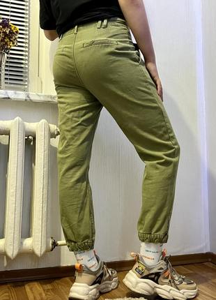 Джинсы зеленые джоггеры размер 40 house женские штаны2 фото