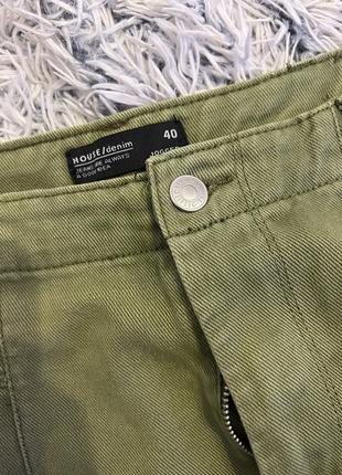 Джинсы зеленые джоггеры размер 40 house женские штаны4 фото