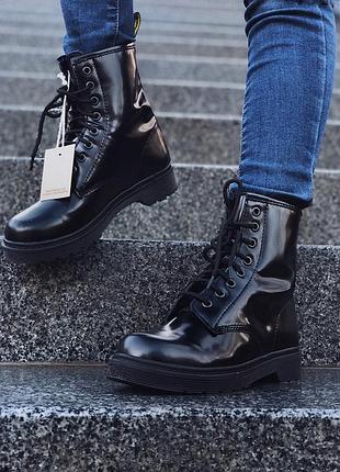 💖dr martens all black💖жіночі зимові черевики/чоботи мартінс чорні з хутром,жіночі зима