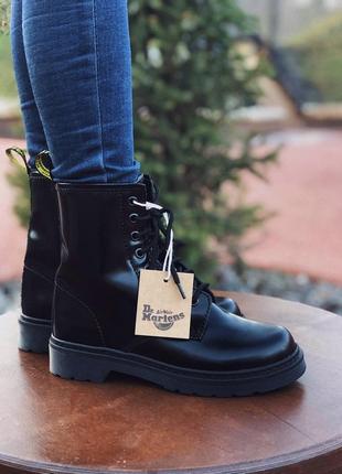 💖dr martens all black💖жіночі зимові ботинки/сапоги мартінс чорні  з хутром,женские зима3 фото