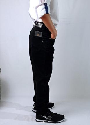 Школьные штаны для подростка мальчика черного цвета коттоновые5 фото