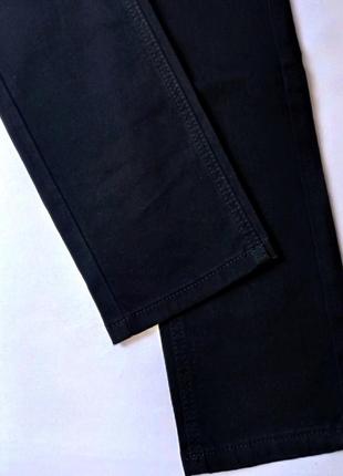 Школьные штаны для подростка мальчика черного цвета коттоновые7 фото