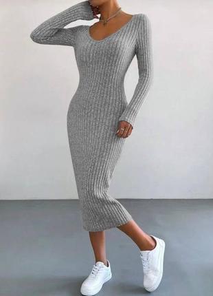 Стильна базова сукня міді на всі випадки amu-358