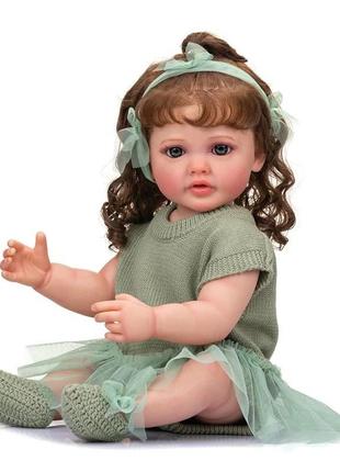Силиконовая коллекционная кукла реборн reborn девочка софия ( виниловая кукла ) высота 55 см