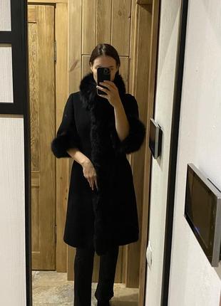 Пальто шерстяное max mara + шляпа в подарок
