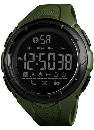 Спортивний чоловічий годинник skmei 1326ag army green smart watch водостійкий наручний кварцевий