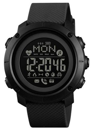 Спортивные мужские часы skmei 1511bk all black smart watch + compass водостойкие наручные кварцевые