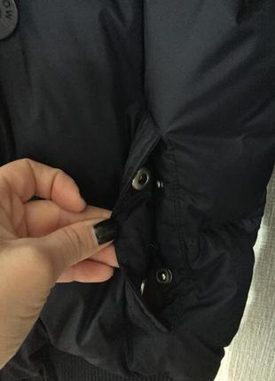 Пухова куртка -бомбер автоледі/moscow, гарного темно-синього кольору, розмір s10 фото