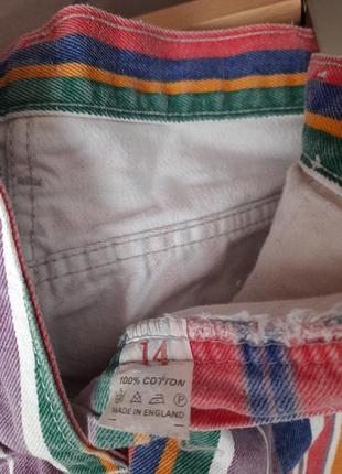 Круті вінтажні джинсові яскраві шорти6 фото