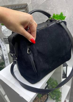 Натуральная замша. молодежный качественный клатч lady bags на два отделения с двумя съемными ремнями6 фото