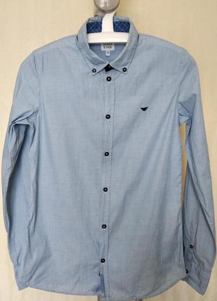 Підліткова сорочка  для хлопця armani блакитна2 фото