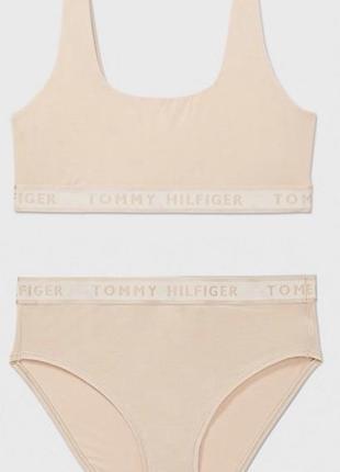 Оригинал новый набор труси + топ tommy hilfiger / томми хильфигер