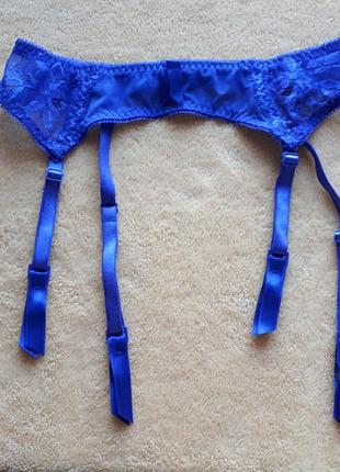 Новый ультрамариновый синий кружевной пояс для чулков с подтяжками кружево ann summers с/8/36/44