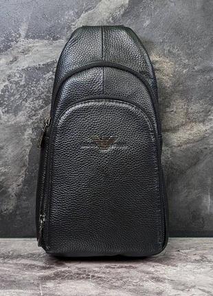 Сумка кожаная в стиле armani
