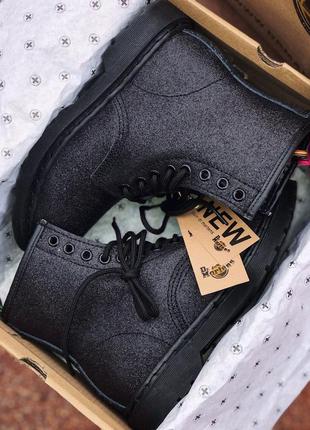 Ботинки женские зимние dr martens black fur, жіночі зимові з хутром мартінс4 фото