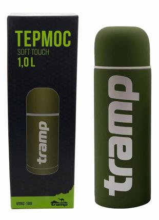 Термос tramp soft touch 1 л utrc-109 хаки