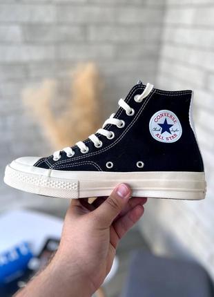 Converse x comme des garcons play high top platform black