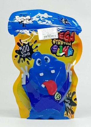 Игрушка-антстресс danko toys mega stretch slime 500 гр. синий slm-12-01u