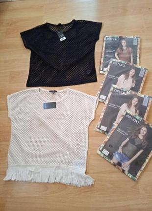 Жіноча ажурна блуза/туніка/футболка-сітка esmara, р.l, германія5 фото
