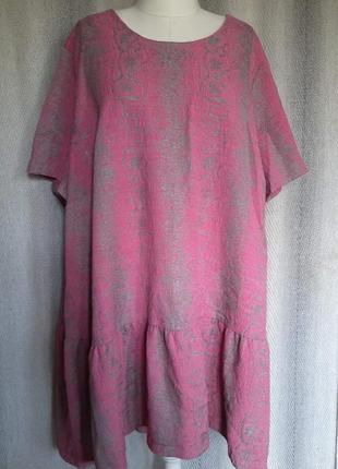 Женское натуральное ярусное нарядное вечернее платье с воланом большого размера.батал.60+.3 фото