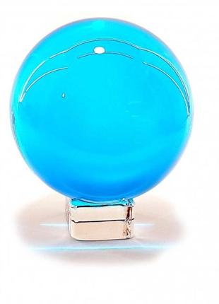 Кришталева куля блакитна на підставці 11 см 323581 фото